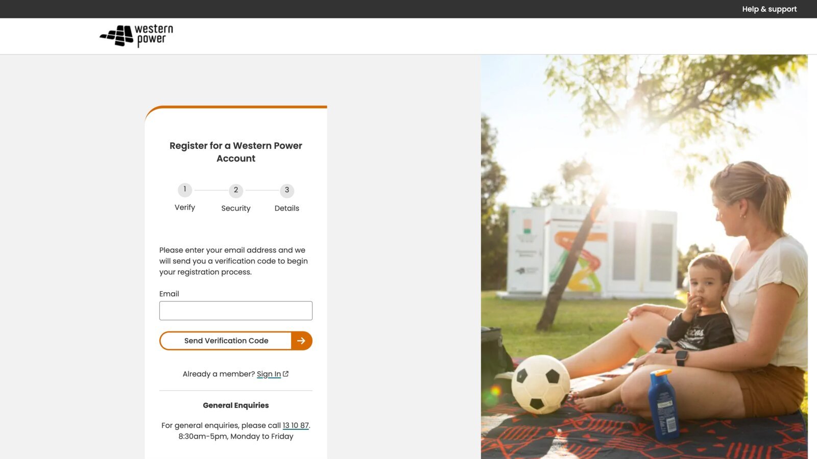 MyWP registration step 1: email verification